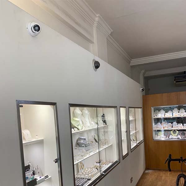 CCTV cameras installed inside a jewellery store